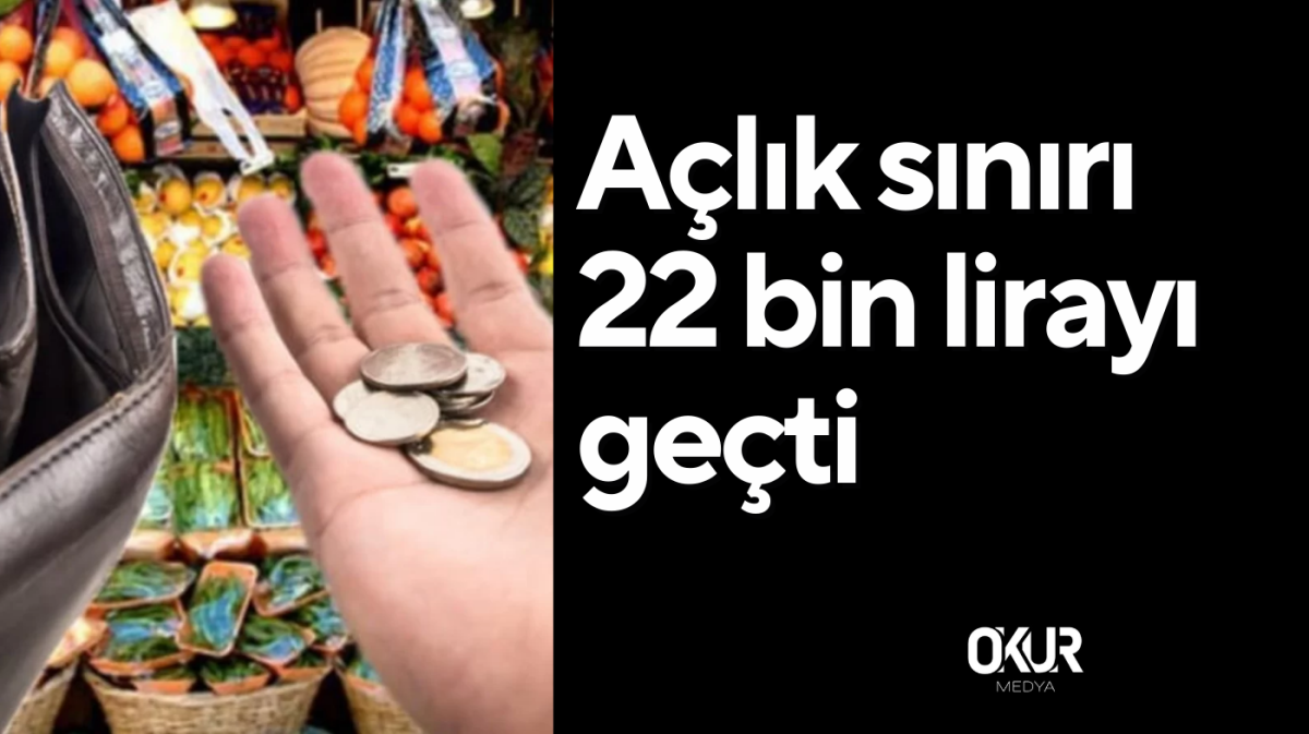 Açlık sınırı 22 bin lirayı geçti 